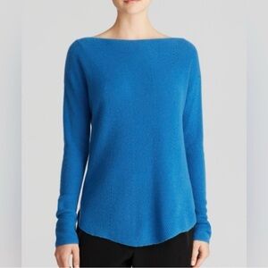 VINCE Cashmere Sky Blue Boatneck Knit Sweater | Size Medium